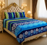 Crystal King Size Bed Sheet Set-3Pcs-Design-138